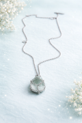 Raw Selenite Wire-Cage Necklace