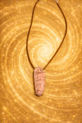Raw Rose Quartz Point Wire-Wrapped Necklace